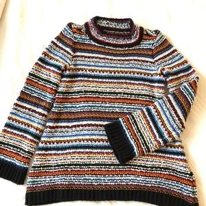 LOFT KNIT SWEATER Striped Multicolored